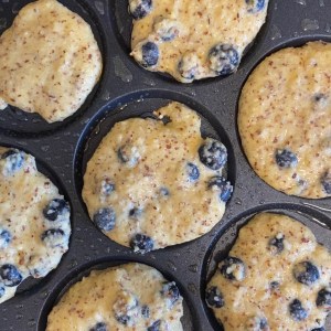 Gluten Free Almond Blueberry Pancakes